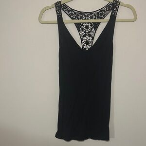 Express Black Lace Racerback Tank